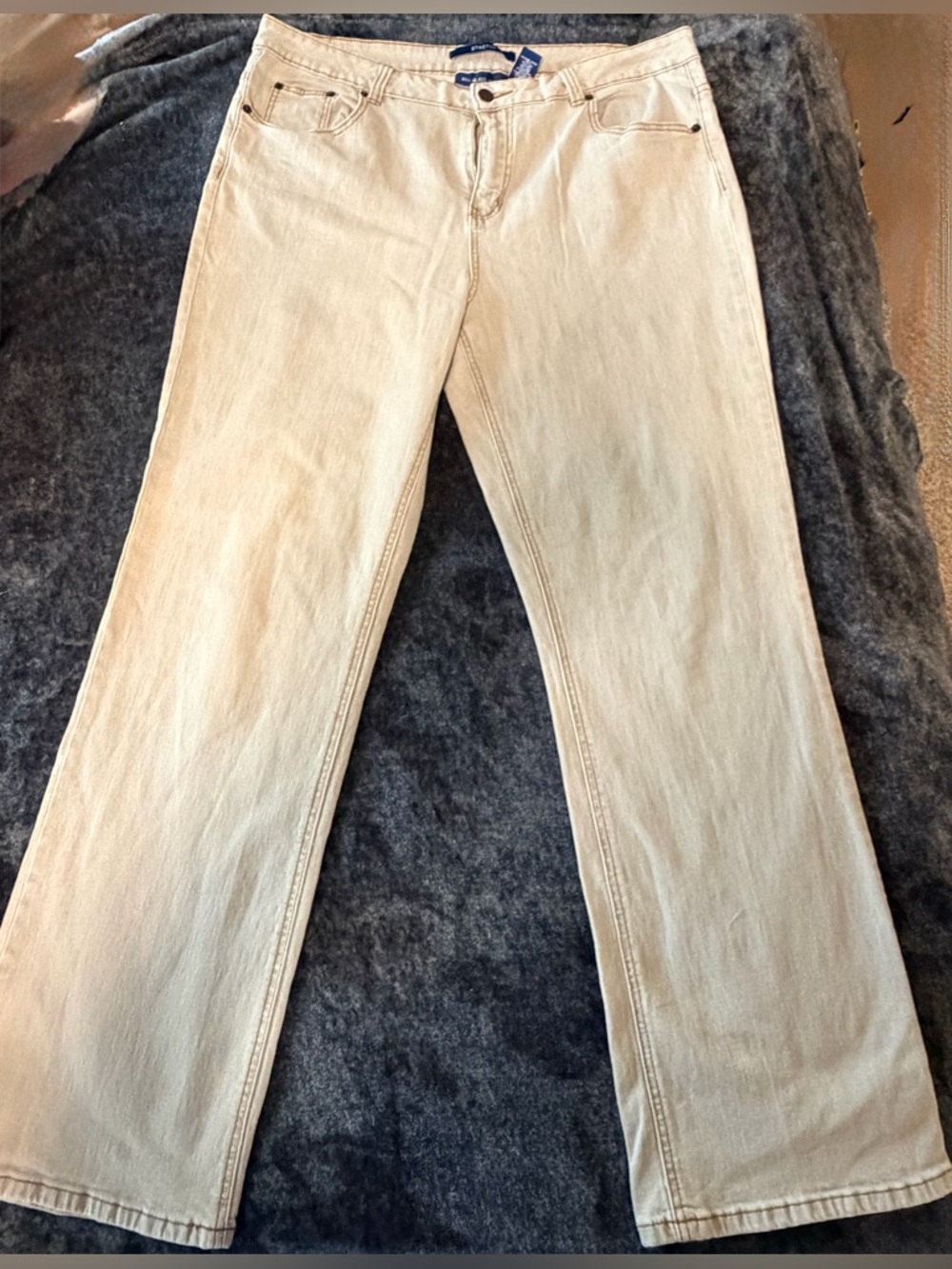 Bill Blass Tan Boot-Cut Jeans